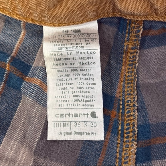 Carhartt lined carpenter pants , sz 36 X 30 - Picture 10 of 12